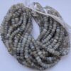 Shop 6mm 8mm Natural Grey Agate Smooth Rondelle Beads