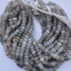 Shop 6mm 8mm Natural Grey Agate Smooth Rondelle Beads