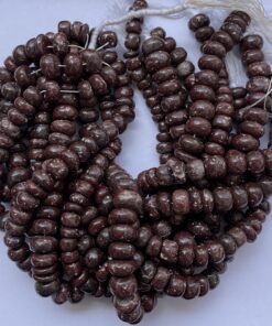 Shop 6mm 8mm Natural Brown Chert Smooth Rondelle Beads