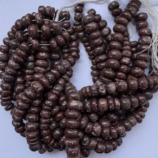 Shop 6mm 8mm Natural Brown Chert Smooth Rondelle Beads