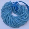 Shop 6mm 8mm Natural Blue Onyx Smooth Rondelle Beads Strand