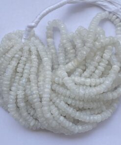 Shop 6mm 8mm Rainbow Moonstone Smooth Rondelle Beads