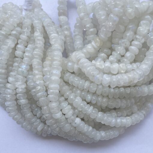 Shop 6mm 8mm Rainbow Moonstone Smooth Rondelle Beads