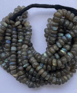 Shop 6mm 8mm Natural Labradorite Smooth Rondelle Beads