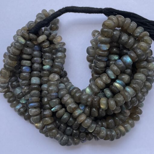 Shop 6mm 8mm Natural Labradorite Smooth Rondelle Beads