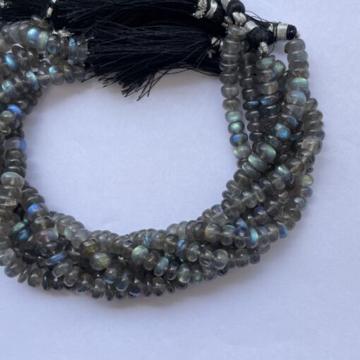 Shop G6mm 8mm Natural Labradorite Smooth Rondelle Beads