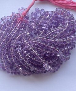 Shop 6mm 8mm Natural Brazil Amethyst Smooth Rondelle Beads