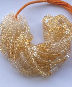 Shop 6mm 8mm Natural Ombre Citrine Smooth Rondelle Beads