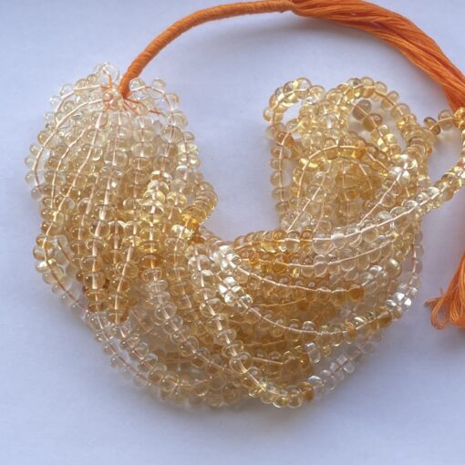 Shop 6mm 8mm Natural Ombre Citrine Smooth Rondelle Beads