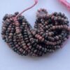 Shop 6mm 8mm Natural Rhodonite Smooth Rondelle Beads