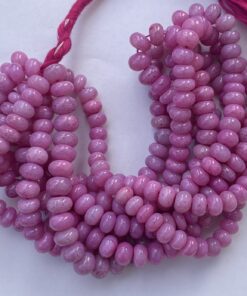 Shop 6mm 8mm Hot Neon Pink Opal Smooth Rondelle Beads