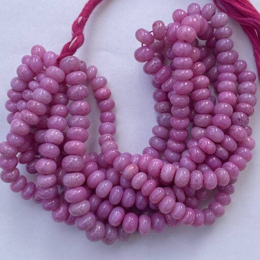 Shop 6mm 8mm Hot Neon Pink Opal Smooth Rondelle Beads