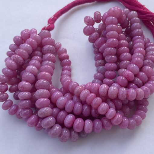 Shop 6mm 8mm Hot Neon Pink Opal Smooth Rondelle Beads