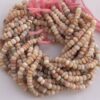 Shop 6mm 8mm Natural Peruvian Pink Opal Smooth Rondelle Beads