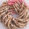 Shop 6mm 8mm Peruvian Pink Opal Smooth Rondelle Beads