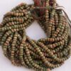 Shop 6mm 8mm Natural Unakite Smooth Rondelle Beads Strand