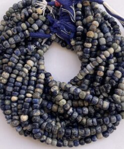 Shop Natural Sodalite Stone Smooth Rondelle Beads Strand