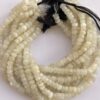 Shop 6mm 8mm Natural White Moonstone Smooth Rondelle Beads