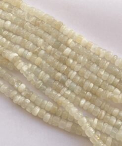 Shop 6mm 8mm Natural White Moonstone Smooth Rondelle Beads