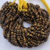 Shop 6mm 8mm Natural Tiger Eye Smooth Rondelle Beads Strand