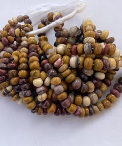 Shop 6mm 8mm Natural Mookaite Smooth Rondelle Beads Strand