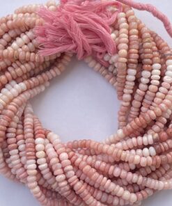 Shop 6mm 8mm Peruvian Ombre Pink Opal Rondelle Beads