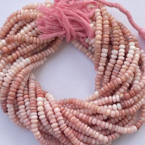 Shop 6mm 8mm Peruvian Ombre Pink Opal Rondelle Beads