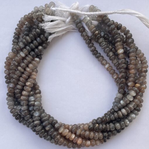 Shop 6mm 8mm Silver Goldenshine Moonstone Rondelle Beads