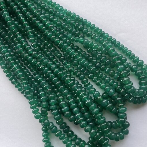 Shop 6mm 8mm Natural Green Onyx Smooth Rondelle Beads