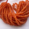 Shop 6mm 8mm Natural Carnelian Smooth Rondelle Beads Strand