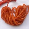 Shop 6mm 8mm Natural Carnelian Smooth Rondelle Beads Strand