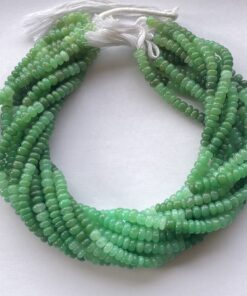 Shop 6mm 8mm Natural Chrysoprase Smooth Rondelle Beads