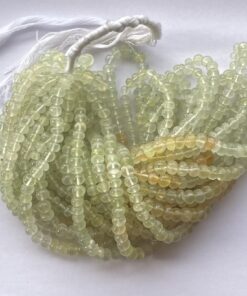 Shop 6mm 8mm Natural Ombre Prehnite Smooth Rondelle Beads