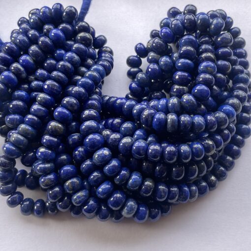 Shop 6mm 8mm Natural Lapis Lazuli Smooth Rondelle Beads