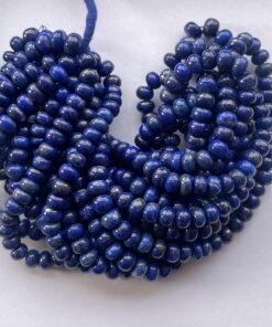 Shop 6mm 8mm Natural Lapis Lazuli Smooth Rondelle Beads