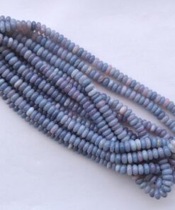 Shop 6mm 8mm Natural Lavender Opal Smooth Rondelle Beads