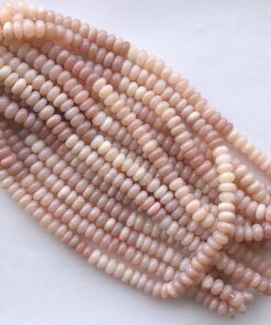 Shop 6mm 8mm Dyed Pink African Opal Smooth Rondelle Beads