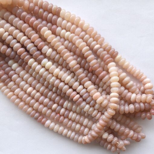 Shop 6mm 8mm Dyed Pink African Opal Smooth Rondelle Beads