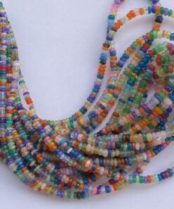 Shop 3mm 4mm Disco Ethiopian Opal Smooth Rondelle Beads